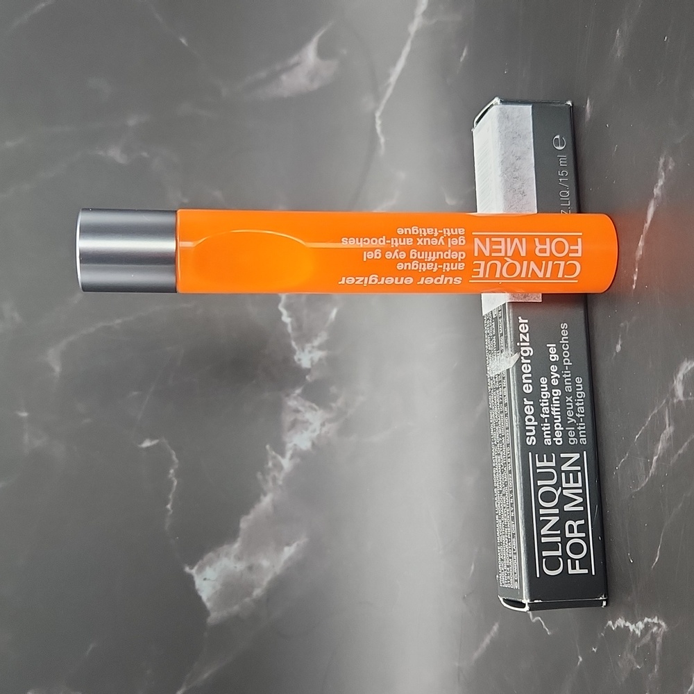 NWT CLINIQUE FOR MEN SUPER ENERGIZER ANTI-FATIGUE DEPUFFING EYE GEL .5 OZ